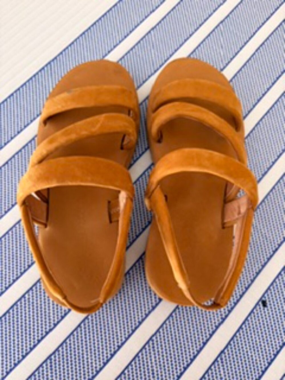 Madewell puff Maggie Tan Strappy platform Sandals size 5